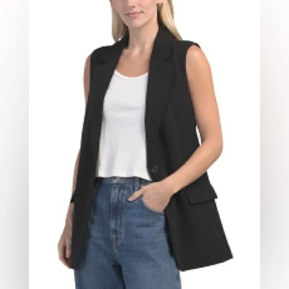 Elegant Black Women's Sleeveless Vest